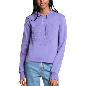 Santa Cruz Cut Off Pullover Hoodie Lilac Purple Monochrome Dot Logo Sweatshirt